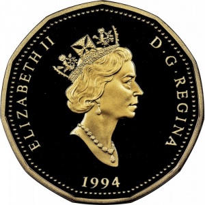 Аверс монеты Канада, 1 доллар, 1994, Национальный мемориал