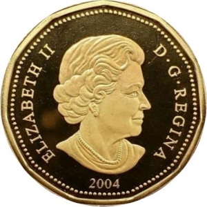 Аверс монеты Канада, 1 доллар, 2004, Гагара