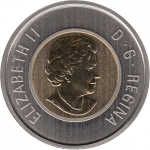 Аверс монеты Канада, 2 доллара, 2010, Природа - рысята