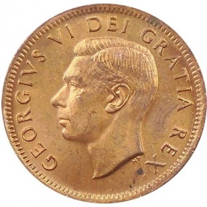 Аверс монеты Канада, 1 цент, 1948-1952