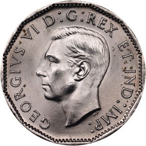 Аверс монеты Канада, 5 центов, 1944-1945