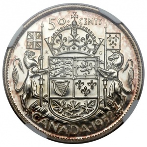 Реверс монеты Канада, 50 центов, 1948-1952