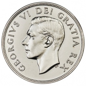 Аверс монеты Канада, 1 доллар, 1948-1952