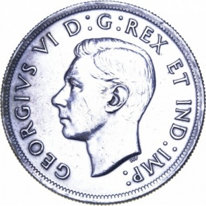 Аверс монеты Канада, 1 доллар, 1939, Королевский визит в Оттаву
