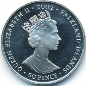 Аверс монеты Канада, 50 пенсов, 2002, 50 лет правлению Королевы Елизаветы II, Королевский визит в Канаду