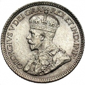 Аверс монеты Канада, 10 центов, 1912-1919