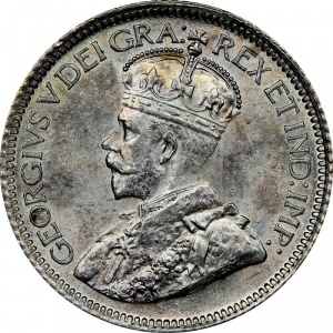 Аверс монеты Канада, 10 центов, 1920-1936