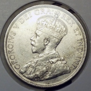 Аверс монеты Канада, 50 центов, 1912-1919