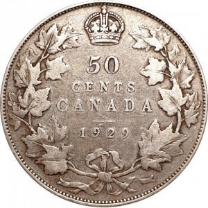 Реверс монеты Канада, 50 центов, 1920-1936