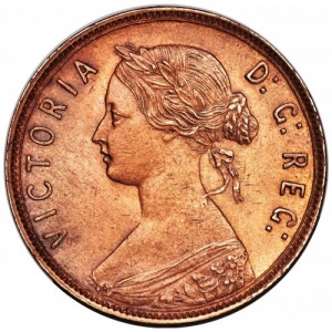Аверс монеты Канада, 1 цент, 1865-1896