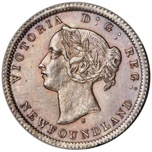Аверс монеты Канада, 5 центов, 1865-1896