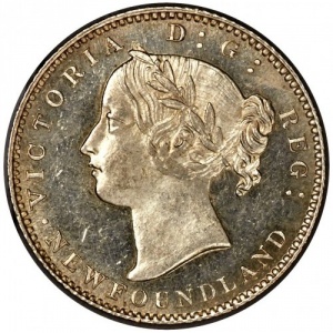 Аверс монеты Канада, 10 центов, 1865-1896