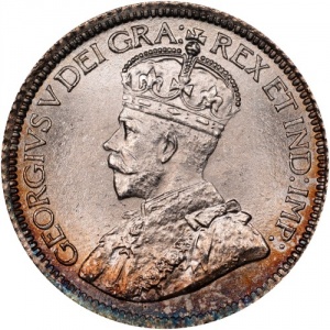 Аверс монеты Канада, 10 центов, 1912-1919