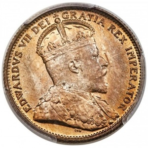 Аверс монеты Канада, 20 центов, 1904