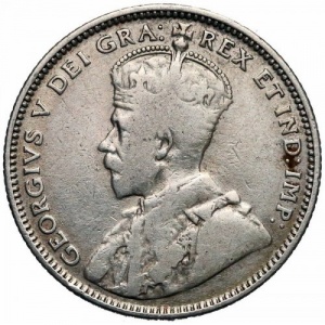 Аверс монеты Канада, 20 центов, 1912