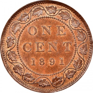 Реверс монеты Канада, 1 цент, 1876-1901