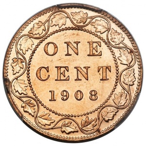 Реверс монеты Канада, 1 цент, 1902-1910