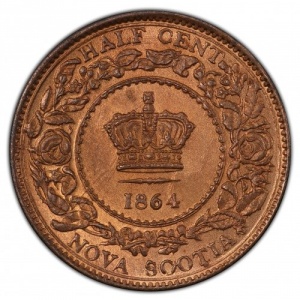 Реверс монеты Канада, ½ цента, 1861-1864