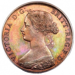 Аверс монеты Канада, 1 цент, 1861-1864