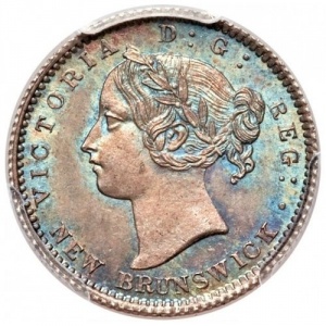 Аверс монеты Канада, 10 центов, 1862-1864