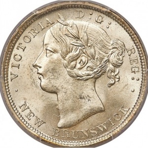 Аверс монеты Канада, 20 центов, 1862-1864