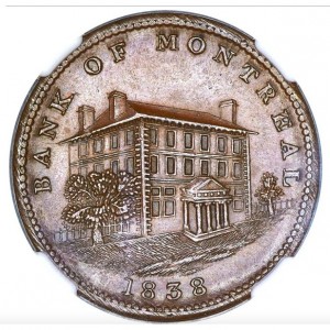 Аверс монеты Канада, ½ пенни, 1838-1839