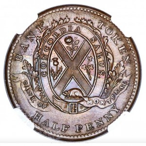 Реверс монеты Канада, ½ пенни, 1838-1839