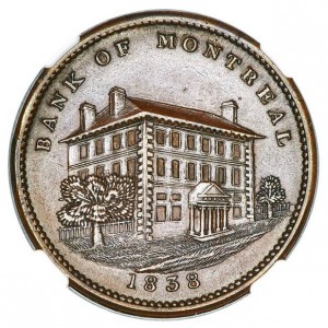 Аверс монеты Канада, 1 пенни, 1838-1839