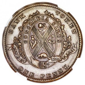 Реверс монеты Канада, 1 пенни, 1838-1839