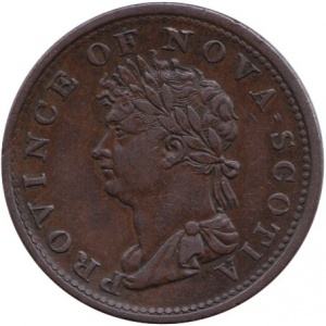 Аверс монеты Канада, ½ пенни, 1823-1832