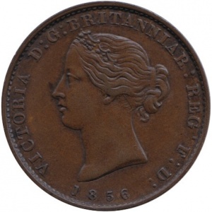 Аверс монеты Канада, ½ пенни, 1856