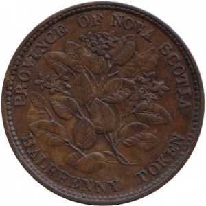 Реверс монеты Канада, ½ пенни, 1856