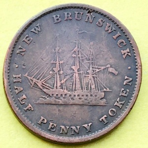 Реверс монеты Канада, ½ пенни, 1843