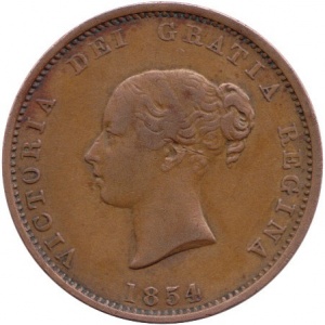 Аверс монеты Канада, ½ пенни, 1854