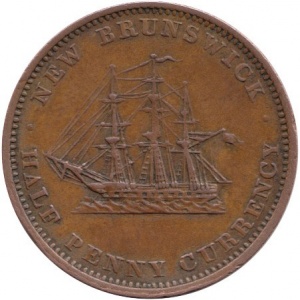 Реверс монеты Канада, ½ пенни, 1854