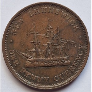 Реверс монеты Канада, 1 пенни, 1854