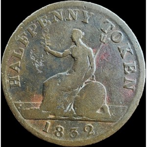 Реверс монеты Канада, ½ пенни, 1832