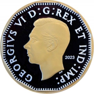 Аверс монеты Канада, 5 центов, 2023, 1947 Отметка с кленовым листом