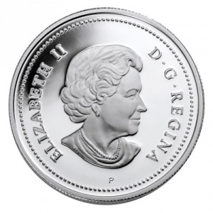 Аверс монеты Канада, 25 центов, 2004, Кленовый лист