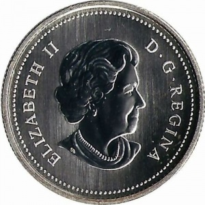 Аверс монеты Канада, 25 центов, 2005, 60 лет победе во Второй Мировой войне