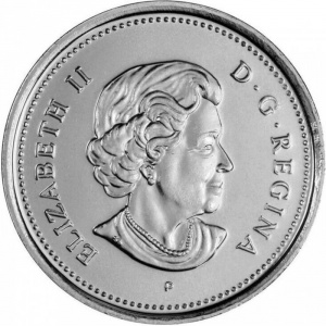 Аверс монеты Канада, 25 центов, 2005, День Канады - Бобер