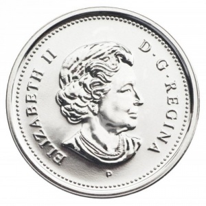 Аверс монеты Канада, 25 центов, 2006, День Канады - Мальчик с флагом