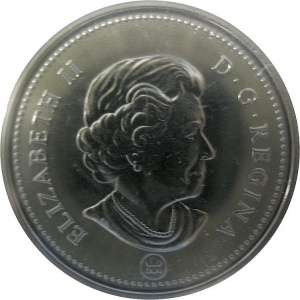 Аверс монеты Канада, 25 центов, 2009, Санта Клаус