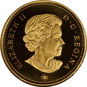 Аверс монеты Канада, 25 центов, 2010, Северный олень
