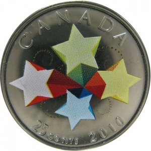 Реверс монеты Канада, 25 центов, 2010, Поздравления