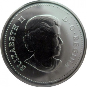Аверс монеты Канада, 25 центов, 2010, Свадьба