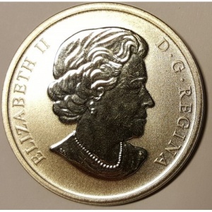 Аверс монеты Канада, 25 центов, 2011, Тюльпан и божья коровка