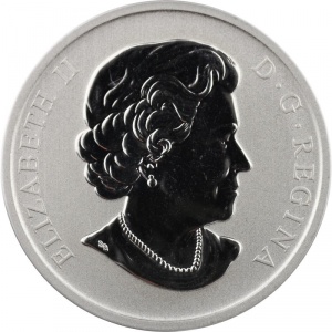 Аверс монеты Канада, 25 центов, 2012, Птицы Канады - Красногрудый дубонос
