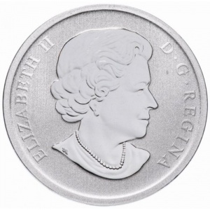 Аверс монеты Канада, 25 центов, 2013, Птицы Канады - Странствующий дрозд (Turdus migratorius)