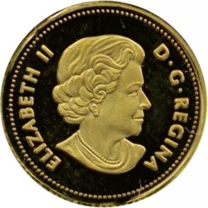 Аверс монеты Канада, 25 центов, 2015, Гризли